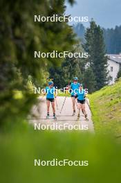 06.06.2024, Lavaze, Italy (ITA): Sara Andersson (SWE), Ella Hallvarsson (SWE), Anna-Karin Heijdenberg (SWE), (l-r)  - Biathlon summer training, Lavaze (ITA). www.nordicfocus.com. © Barbieri/NordicFocus. Every downloaded picture is fee-liable.