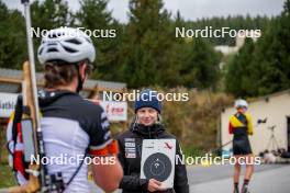 20.09.2024, Font-Romeu, France (FRA): Lotte Lie (BEL), Margit Soerensen (NOR), coach Team Belgium, (l-r) - Biathlon summer training, Font-Romeu (FRA). www.nordicfocus.com. © Authamayou/NordicFocus. Every downloaded picture is fee-liable.