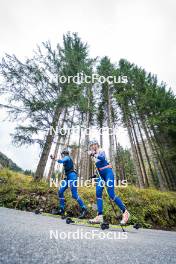 30.09.2024, Lavaze, Italy (ITA): Beatrice Trabucchi (ITA), Martina Trabucchi (ITA), (l-r) - Biathlon summer training, Lavaze (ITA). www.nordicfocus.com. © Barbieri/NordicFocus. Every downloaded picture is fee-liable.