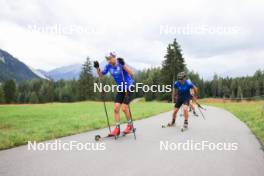 05.09.2024, Lenzerheide, Switzerland (SUI): Sturla Holm Laegreid (NOR), Dajan Danuser (SUI), Vetle Sjaastad Christiansen (NOR), Tarjei Boe (NOR), (l-r) - Biathlon summer training, Lenzerheide (SUI). www.nordicfocus.com. © Manzoni/NordicFocus. Every downloaded picture is fee-liable.