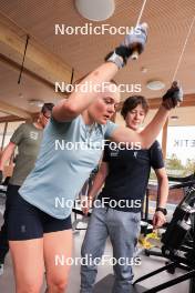 20.05.2024, Lenzerheide, Switzerland (SUI): Lea Meier (SUI), Sandra Flunger (AUT) coach Team Switzerland, (l-r) - Biathlon summer training, Lenzerheide (SUI). www.nordicfocus.com. © Manzoni/NordicFocus. Every downloaded picture is fee-liable.