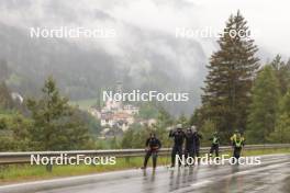 21.05.2024, Lenzerheide, Switzerland (SUI): Lea Meier (SUI), Niklas Hartweg (SUI), Joscha Burkhalter (SUI), Yanis Keller (SUI), Elisa Gasparin (SUI), Aita Gasparin (SUI), Matthias Riebli (SUI), (l-r) - Biathlon summer training, Lenzerheide (SUI). www.nordicfocus.com. © Manzoni/NordicFocus. Every downloaded picture is fee-liable.