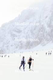 11.10.2024, Ramsau am Dachstein, Austria (AUT): Julia Simon (FRA), Oceane Michelon (FRA), (l-r) - Biathlon summer training, Ramsau am Dachstein (AUT). www.nordicfocus.com. © Manzoni/NordicFocus. Every downloaded picture is fee-liable.