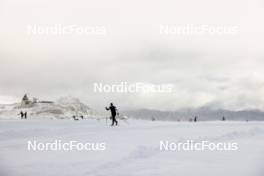 11.10.2024, Ramsau am Dachstein, Austria (AUT): Undefined athlete competes on the Dachstein glacier - Biathlon summer training, Ramsau am Dachstein (AUT). www.nordicfocus.com. © Manzoni/NordicFocus. Every downloaded picture is fee-liable.