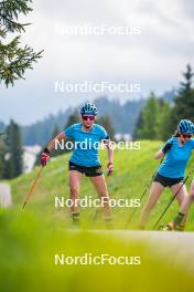 06.06.2024, Lavaze, Italy (ITA): Sara Andersson (SWE), Ella Hallvarsson (SWE), (l-r)  - Biathlon summer training, Lavaze (ITA). www.nordicfocus.com. © Barbieri/NordicFocus. Every downloaded picture is fee-liable.