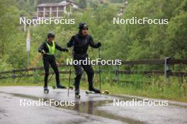 21.05.2024, Lenzerheide, Switzerland (SUI): Aita Gasparin (SUI), Joscha Burkhalter (SUI), (l-r) - Biathlon summer training, Lenzerheide (SUI). www.nordicfocus.com. © Manzoni/NordicFocus. Every downloaded picture is fee-liable.