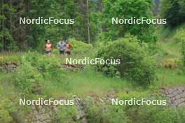 11.06.2024, Premanon, France (FRA): Lou Jeanmonnot (FRA), Gilonne Guigonnat (FRA), (l-r) - Biathlon summer training, Premanon (FRA). www.nordicfocus.com. © Manzoni/NordicFocus. Every downloaded picture is fee-liable.