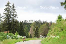 11.06.2024, Premanon, France (FRA): Justine Braisaz-Bouchet (FRA), Lou Jeanmonnot (FRA), (l-r) - Biathlon summer training, Premanon (FRA). www.nordicfocus.com. © Manzoni/NordicFocus. Every downloaded picture is fee-liable.