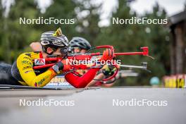 20.09.2024, Font-Romeu, France (FRA): Florent Claude (BEL) - Biathlon summer training, Font-Romeu (FRA). www.nordicfocus.com. © Authamayou/NordicFocus. Every downloaded picture is fee-liable.