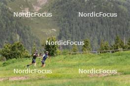 19.06.2024, Lavaze, Italy (ITA): Elia Zeni (ITA), Tommaso Giacomel (ITA), (l-r)  - Biathlon summer training, Lavaze (ITA). www.nordicfocus.com. © Vanzetta/NordicFocus. Every downloaded picture is fee-liable.