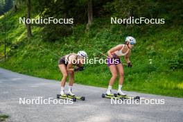 17.07.2024, Martell, Italy (ITA): Hanna Auchentaller (ITA), Rebecca Passler (ITA), (l-r)  - Biathlon summer training, Martell (ITA). www.nordicfocus.com. © Barbieri/NordicFocus. Every downloaded picture is fee-liable.