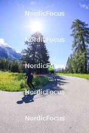 04.06.2024, Lenzerheide, Switzerland (SUI): Gion Stalder (SUI), Sebastian Stalder (SUI), (l-r) - Biathlon summer training, Lenzerheide (SUI). www.nordicfocus.com. © Manzoni/NordicFocus. Every downloaded picture is fee-liable.