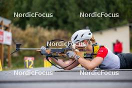 20.09.2024, Font-Romeu, France (FRA): Maya Cloetens (BEL) - Biathlon summer training, Font-Romeu (FRA). www.nordicfocus.com. © Authamayou/NordicFocus. Every downloaded picture is fee-liable.