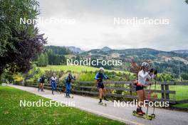 30.09.2024, Lavaze, Italy (ITA): Sara Scattolo (ITA), Astrid Plosch (ITA), Martina Trabucchi (ITA), Beatrice Trabucchi (ITA), Rebecca Passler (ITA), Linda Zingerle (ITA), (l-r) - Biathlon summer training, Lavaze (ITA). www.nordicfocus.com. © Barbieri/NordicFocus. Every downloaded picture is fee-liable.