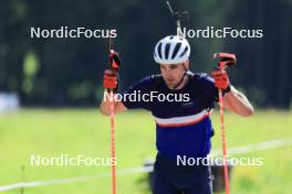 18.07.2024, Lenzerheide, Switzerland (SUI): Nikolas Burkhart (USA) - Biathlon summer training, Lenzerheide (SUI). www.nordicfocus.com. © Manzoni/NordicFocus. Every downloaded picture is fee-liable.