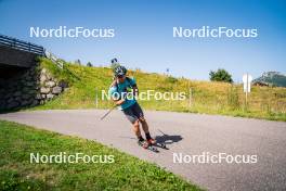 31.07.2024, Lavaze, Italy (ITA): Emilien Claude (FRA) - Biathlon summer training, Lavaze (ITA). www.nordicfocus.com. © Barbieri/NordicFocus. Every downloaded picture is fee-liable.