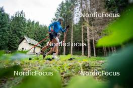 30.09.2024, Lavaze, Italy (ITA): Rebecca Passler (ITA), Linda Zingerle (ITA), (l-r) - Biathlon summer training, Lavaze (ITA). www.nordicfocus.com. © Barbieri/NordicFocus. Every downloaded picture is fee-liable.