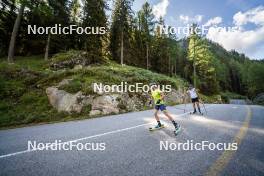 27.08.2024, Martell, Italy (ITA): Elia Zeni (ITA), Patrick Braunhofer (ITA), (l-r) - Biathlon summer training, Martell (ITA). www.nordicfocus.com. © Vanzetta/NordicFocus. Every downloaded picture is fee-liable.