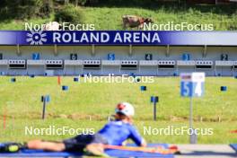 15.07.2024, Lenzerheide, Switzerland (SUI): Vaclav Cervenka (USA) - Biathlon summer training, Lenzerheide (SUI). www.nordicfocus.com. © Manzoni/NordicFocus. Every downloaded picture is fee-liable.