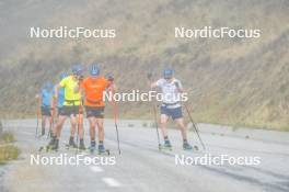 02.09.2024, Font-Romeu, France (FRA): Jesper Nelin (SWE), Sebastian Samuelsson (SWE), (l-r) - Biathlon summer training, Font-Romeu (FRA). www.nordicfocus.com. © Authamayou/NordicFocus. Every downloaded picture is fee-liable.