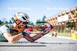 17.08.2024, Font-Romeu, France (FRA): Leo Carlier (FRA) - Biathlon summer training, Font-Romeu (FRA). www.nordicfocus.com. © Authamayou/NordicFocus. Every downloaded picture is fee-liable.