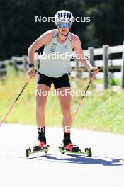 06.08.2024, Lenzerheide, Switzerland (SUI): Amy Baserga (SUI) - Biathlon summer training, Lenzerheide (SUI). www.nordicfocus.com. © Manzoni/NordicFocus. Every downloaded picture is fee-liable.