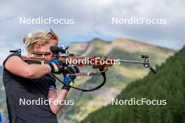 29.08.2024, Bessans, France (FRA): Sophie Chauveau (FRA) - Biathlon summer training, Bessans (FRA). www.nordicfocus.com. © Authamayou/NordicFocus. Every downloaded picture is fee-liable.