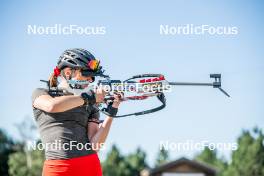 17.08.2024, Font-Romeu, France (FRA): Eva Laine (FRA) - Biathlon summer training, Font-Romeu (FRA). www.nordicfocus.com. © Authamayou/NordicFocus. Every downloaded picture is fee-liable.