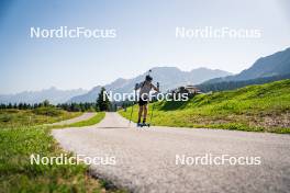 31.07.2024, Lavaze, Italy (ITA): Antonin Guigonnat (FRA) - Biathlon summer training, Lavaze (ITA). www.nordicfocus.com. © Barbieri/NordicFocus. Every downloaded picture is fee-liable.