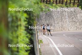 20.06.2024, Lavaze, Italy (ITA): Patrick Braunhofer (ITA), Dorothea Wierer (ITA), (l-r)  - Biathlon summer training, Lavaze (ITA). www.nordicfocus.com. © Vanzetta/NordicFocus. Every downloaded picture is fee-liable.