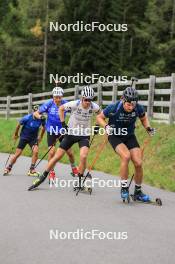 05.09.2024, Lenzerheide, Switzerland (SUI): Sturla Holm Laegreid (NOR), Tarjei Boe (NOR), Vetle Sjaastad Christiansen (NOR), (l-r) - Biathlon summer training, Lenzerheide (SUI). www.nordicfocus.com. © Manzoni/NordicFocus. Every downloaded picture is fee-liable.