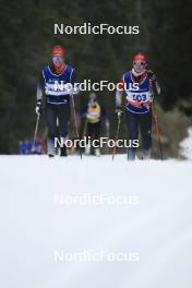 06.11.2024, Davos, Switzerland (SUI): Nadine Faehndrich (SUI), Lydia Hiernickel (SUI), (l-r) - Biathlon training, snowfarming track, Davos (SUI). www.nordicfocus.com. © Manzoni/NordicFocus. Every downloaded picture is fee-liable.