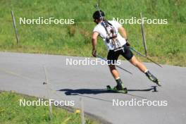 06.08.2024, Lenzerheide, Switzerland (SUI): Joscha Burkhalter (SUI) - Biathlon summer training, Lenzerheide (SUI). www.nordicfocus.com. © Manzoni/NordicFocus. Every downloaded picture is fee-liable.