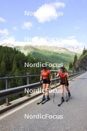 27.06.2024, Juf, Switzerland (SUI): Aita Gasparin (SUI), Elisa Gasparin (SUI), (l-r) - Biathlon summer training, Juf (SUI). www.nordicfocus.com. © Manzoni/NordicFocus. Every downloaded picture is fee-liable.