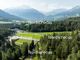 18.07.2024, Lenzerheide, Switzerland (SUI): Event Feature: Overview over the stadium - Biathlon summer training, Lenzerheide (SUI). www.nordicfocus.com. © Manzoni/NordicFocus. Every downloaded picture is fee-liable.