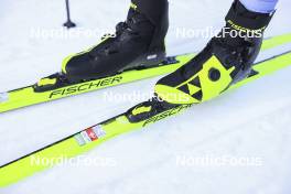 07.11.2024, Davos, Switzerland (SUI): Niklas Hartweg (SUI) with the new Fischer boot - Biathlon training, snowfarming track, Davos (SUI). www.nordicfocus.com. © Manzoni/NordicFocus. Every downloaded picture is fee-liable.