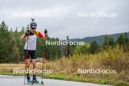 20.09.2024, Font-Romeu, France (FRA): Marek Mackels (BEL) - Biathlon summer training, Font-Romeu (FRA). www.nordicfocus.com. © Authamayou/NordicFocus. Every downloaded picture is fee-liable.