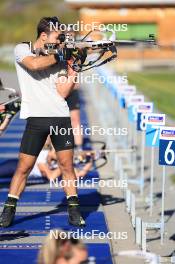 06.08.2024, Lenzerheide, Switzerland (SUI): Joscha Burkhalter (SUI) - Biathlon summer training, Lenzerheide (SUI). www.nordicfocus.com. © Manzoni/NordicFocus. Every downloaded picture is fee-liable.