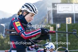 22.10.2024, Lavaze, Italy (ITA): Ida Lien (NOR) - Biathlon summer training, Lavaze (ITA). www.nordicfocus.com. © Vanzetta/NordicFocus. Every downloaded picture is fee-liable.