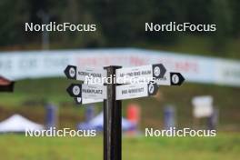 10.09.2024, Lenzerheide, Switzerland (SUI): Event Feature: Track signs - Biathlon summer training, Lenzerheide (SUI). www.nordicfocus.com. © Manzoni/NordicFocus. Every downloaded picture is fee-liable.