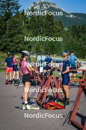 31.07.2024, Lavaze, Italy (ITA): Anna Andexer (AUT), Anna Gandler (AUT), (l-r)  - Biathlon summer training, Lavaze (ITA). www.nordicfocus.com. © Barbieri/NordicFocus. Every downloaded picture is fee-liable.