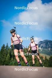 06.08.2024, Lavaze, Italy (ITA): Lea Rothschopf (AUT), Anna Juppe (AUT), (l-r)  - Biathlon summer training, Lavaze (ITA). www.nordicfocus.com. © Barbieri/NordicFocus. Every downloaded picture is fee-liable.