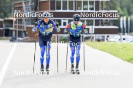 15.09.2024, Lenzerheide, Switzerland (SUI): Bogdan Tsymbal (UKR), Artem Tyshchenko (UKR), (l-r) - Sommer Nordic Event 2024, Sommer Biathlon Cup, Lenzerheide (SUI). www.nordicfocus.com. © Manzoni/NordicFocus. Every downloaded picture is fee-liable.