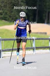 15.07.2024, Lenzerheide, Switzerland (SUI): Nikolas Burkhart (USA) - Biathlon summer training, Lenzerheide (SUI). www.nordicfocus.com. © Manzoni/NordicFocus. Every downloaded picture is fee-liable.