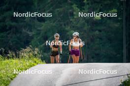 17.07.2024, Martell, Italy (ITA): Hanna Auchentaller (ITA), Rebecca Passler (ITA), (l-r)  - Biathlon summer training, Martell (ITA). www.nordicfocus.com. © Barbieri/NordicFocus. Every downloaded picture is fee-liable.