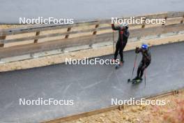 03.07.2024, Premanon, France (FRA): Fabien Claude (FRA), Oscar Lombardot (FRA), (l-r) - Biathlon summer training, Premanon (FRA). www.nordicfocus.com. © Manzoni/NordicFocus. Every downloaded picture is fee-liable.