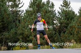 20.09.2024, Font-Romeu, France (FRA): Marek Mackels (BEL) - Biathlon summer training, Font-Romeu (FRA). www.nordicfocus.com. © Authamayou/NordicFocus. Every downloaded picture is fee-liable.