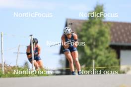 15.07.2024, Lenzerheide, Switzerland (SUI): Grace Castonguay (USA), Deedra Irwin (USA), (l-r) - Biathlon summer training, Lenzerheide (SUI). www.nordicfocus.com. © Manzoni/NordicFocus. Every downloaded picture is fee-liable.