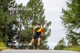 20.09.2024, Font-Romeu, France (FRA): Julien Petitjacques (BEL) - Biathlon summer training, Font-Romeu (FRA). www.nordicfocus.com. © Authamayou/NordicFocus. Every downloaded picture is fee-liable.