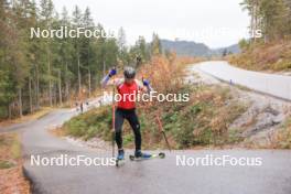 13.10.2024, Ramsau am Dachstein, Austria (AUT): Gion Stalder (SUI) - Biathlon summer training, Ramsau am Dachstein (AUT). www.nordicfocus.com. © Manzoni/NordicFocus. Every downloaded picture is fee-liable.